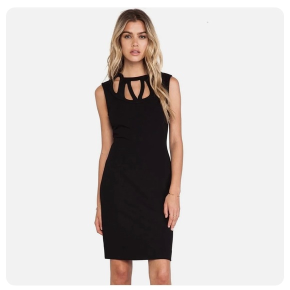 Diane Von Furstenburg (DVF) Amy Black Cutout Shift Dress - Picture 12 of 12